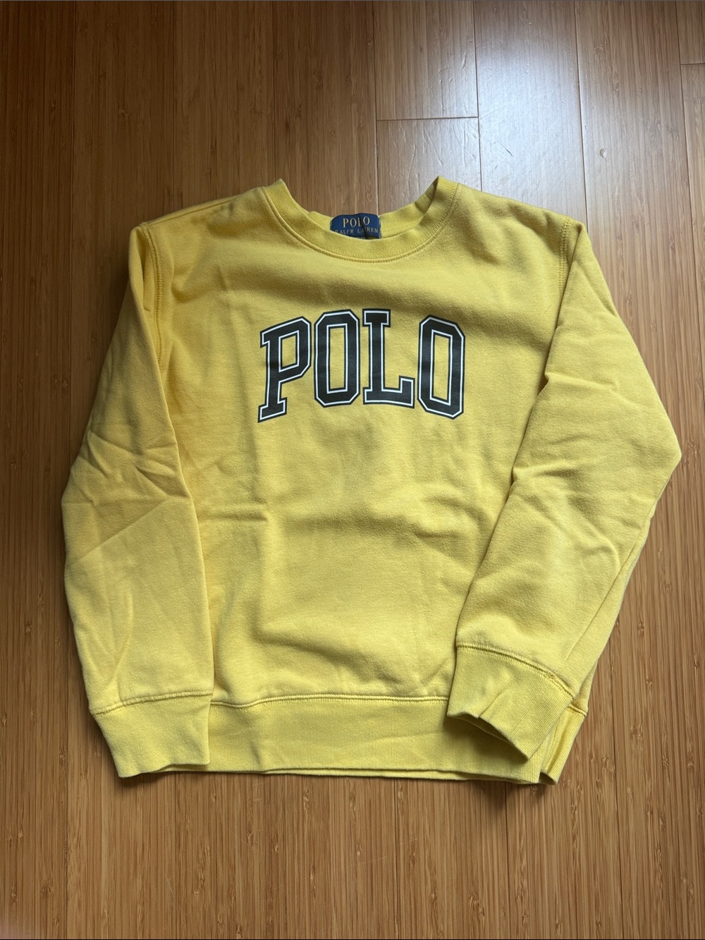 Polo by Ralph Lauren Yellow Crewneck with Black Outline Logo